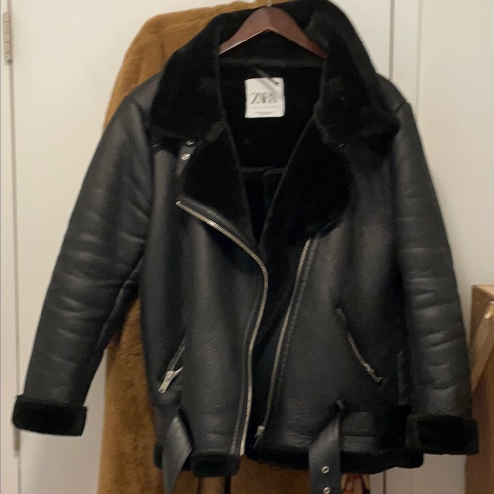 Zara Sherpa coat
